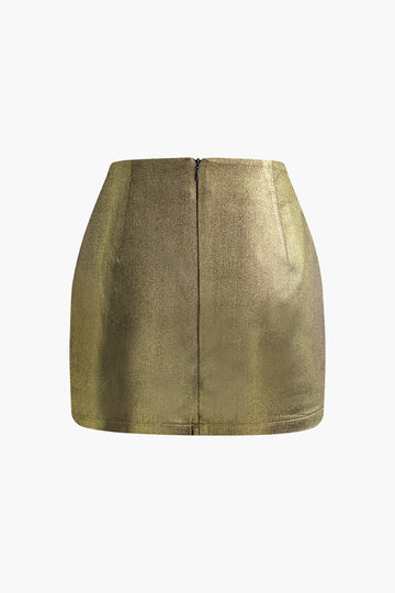 Metallic Mini Skirt