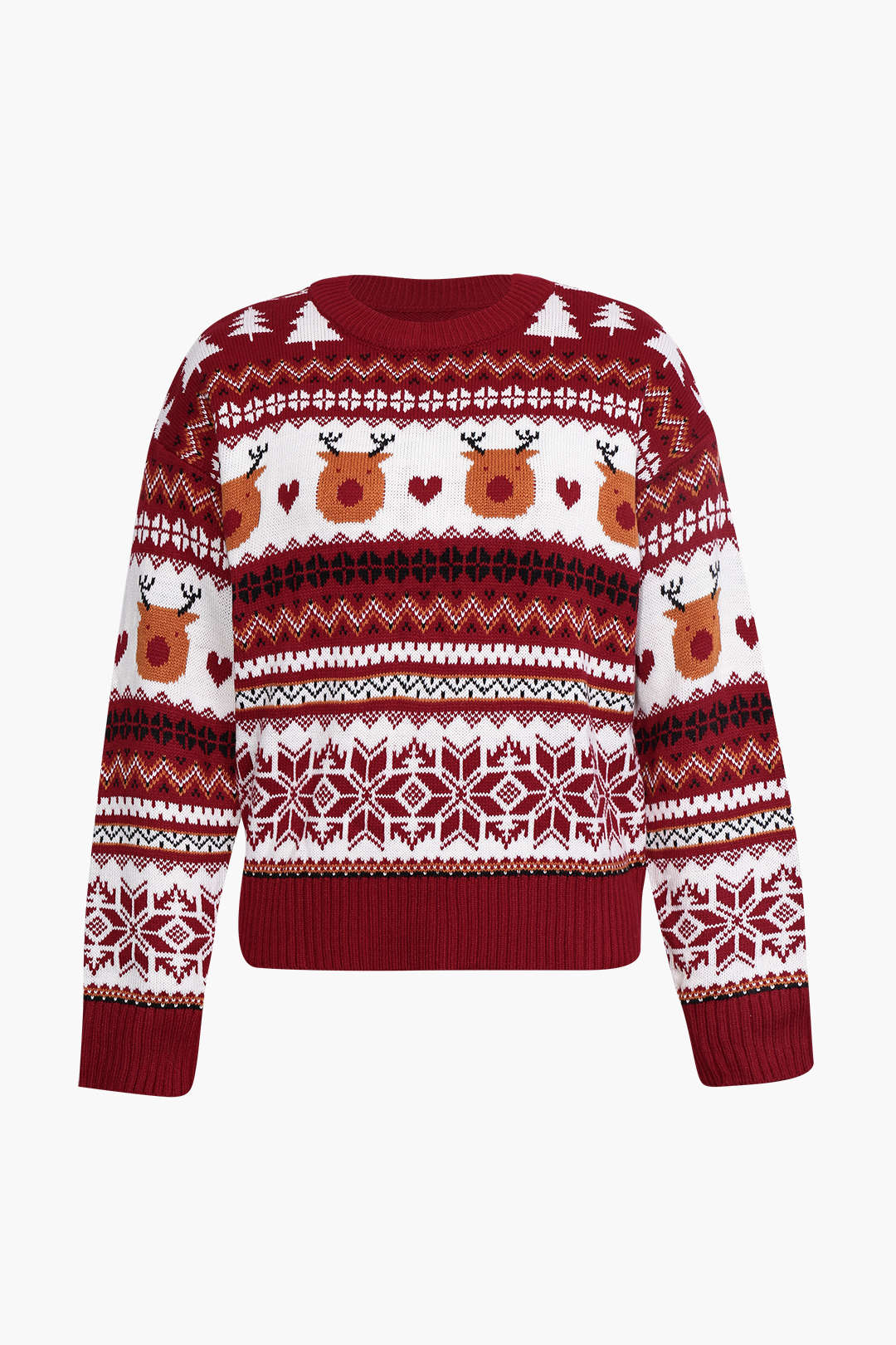 Aztec Fair Isle Reindeer Christmas Sweater