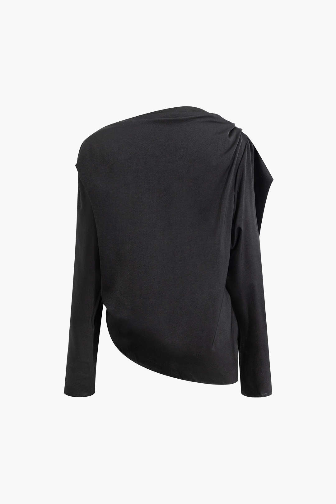 Asymmetrical Ruched Long Sleeve Top