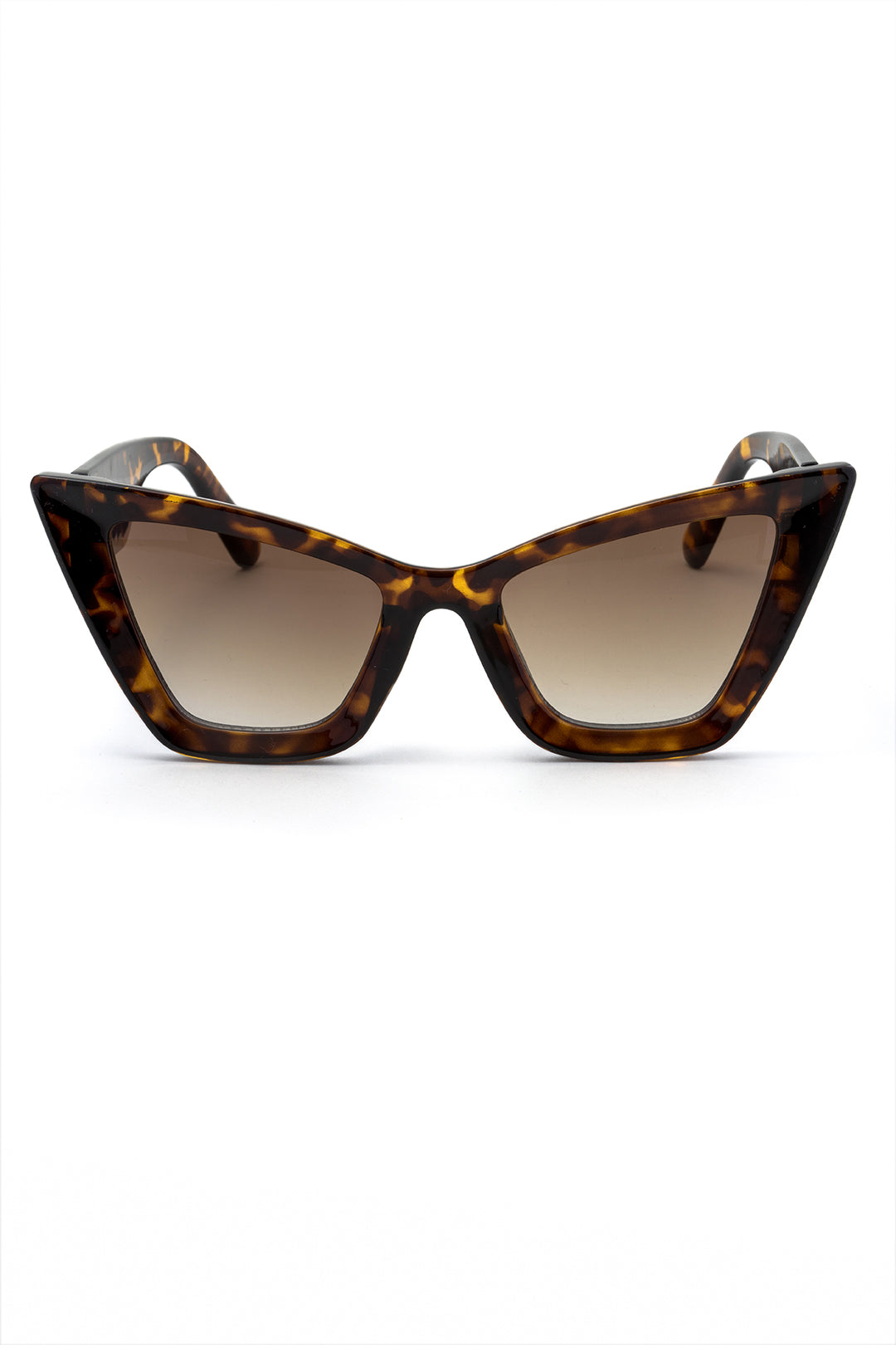 Leopard Angled Cat Eye Frame Sunglasses