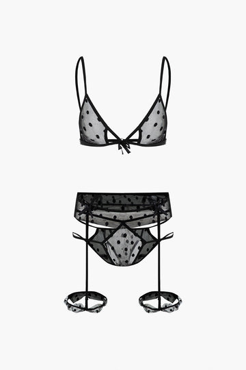 Mesh Lingerie Garter Sets