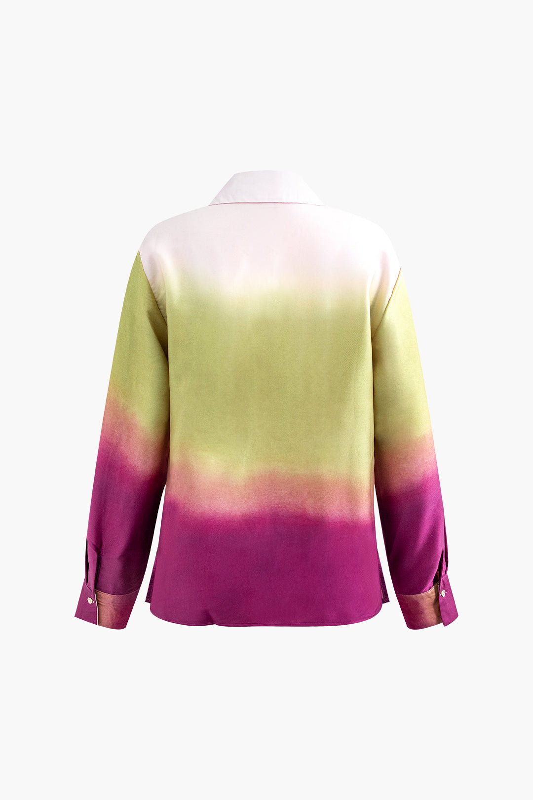 Ombre Button Up Long Sleeve Shirt