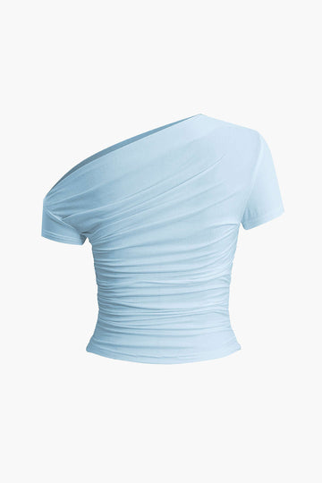 Asymmetrical Ruched T-shirt