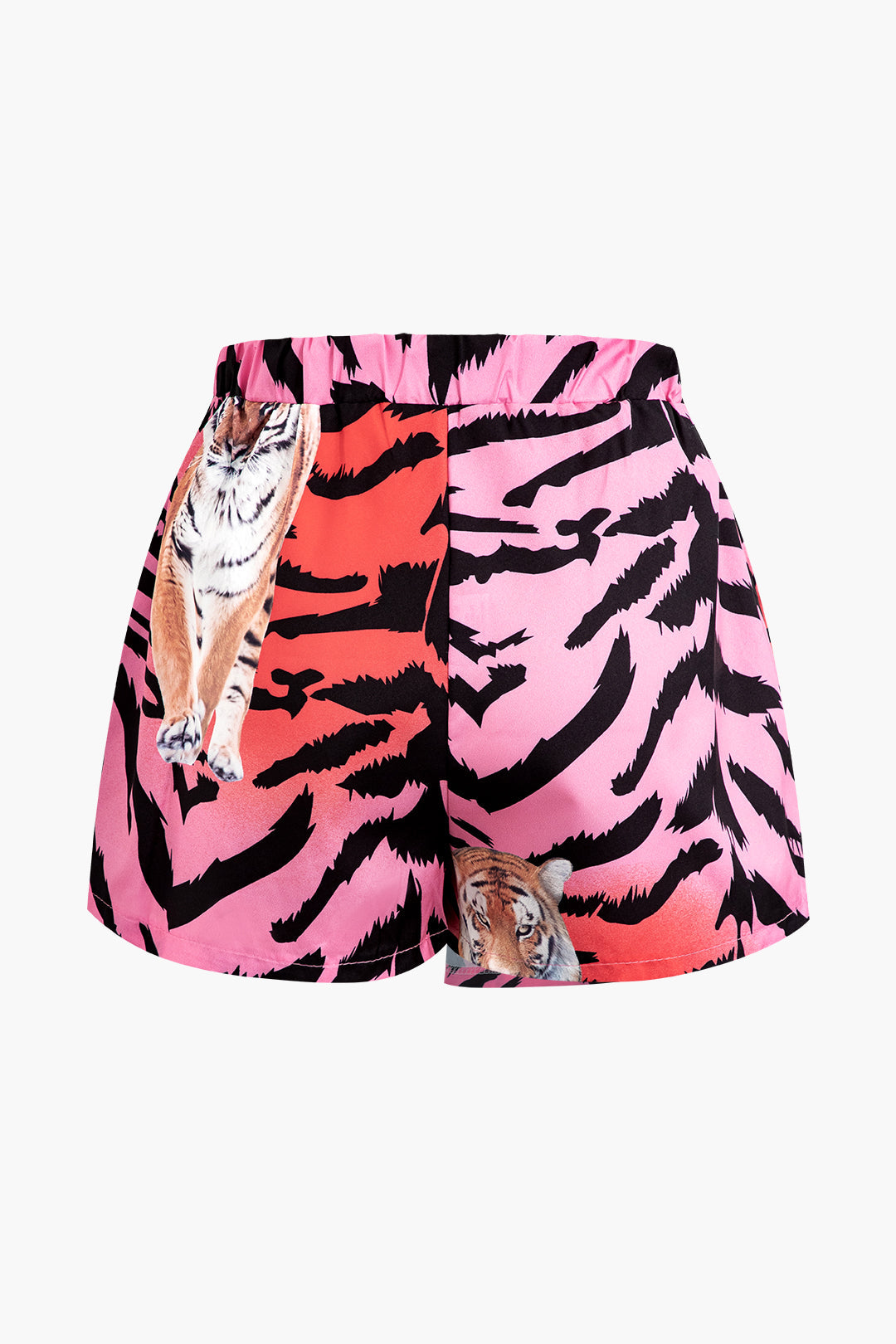 Tiger Print Shirt and Shorts Set