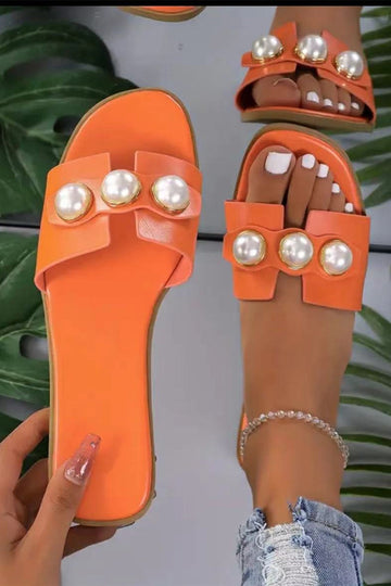 Pearl Flat Slippers