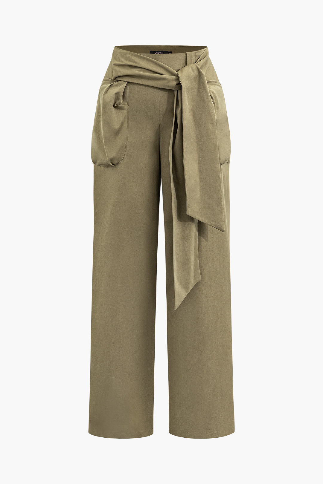 Knot Waist Straight Leg Pants