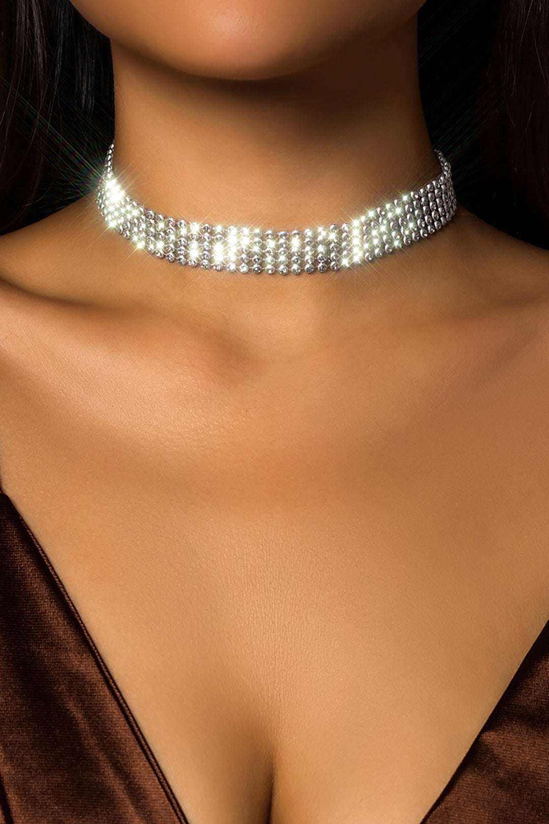 Rhinestone Choker Necklace