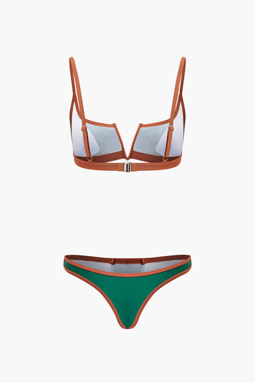 Color Block Bikini Swimsuit