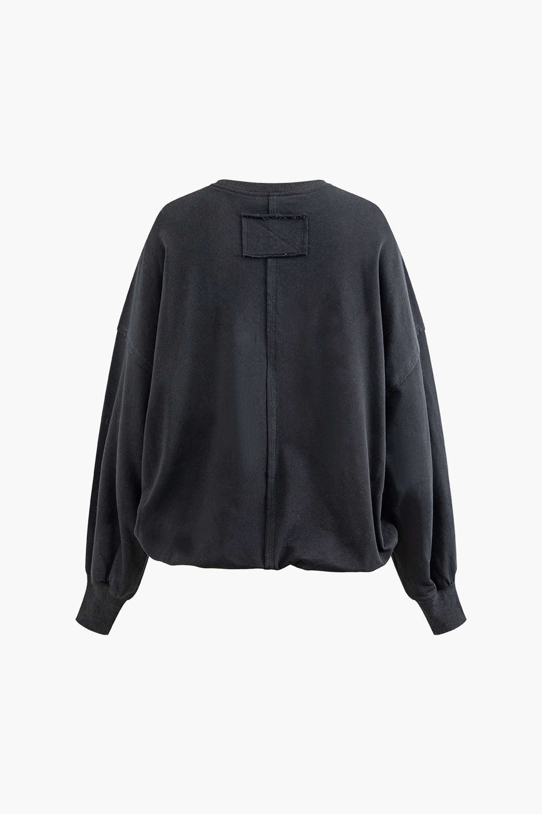 Seam-Detail Round Neck Long Sleeve Sweatshirt