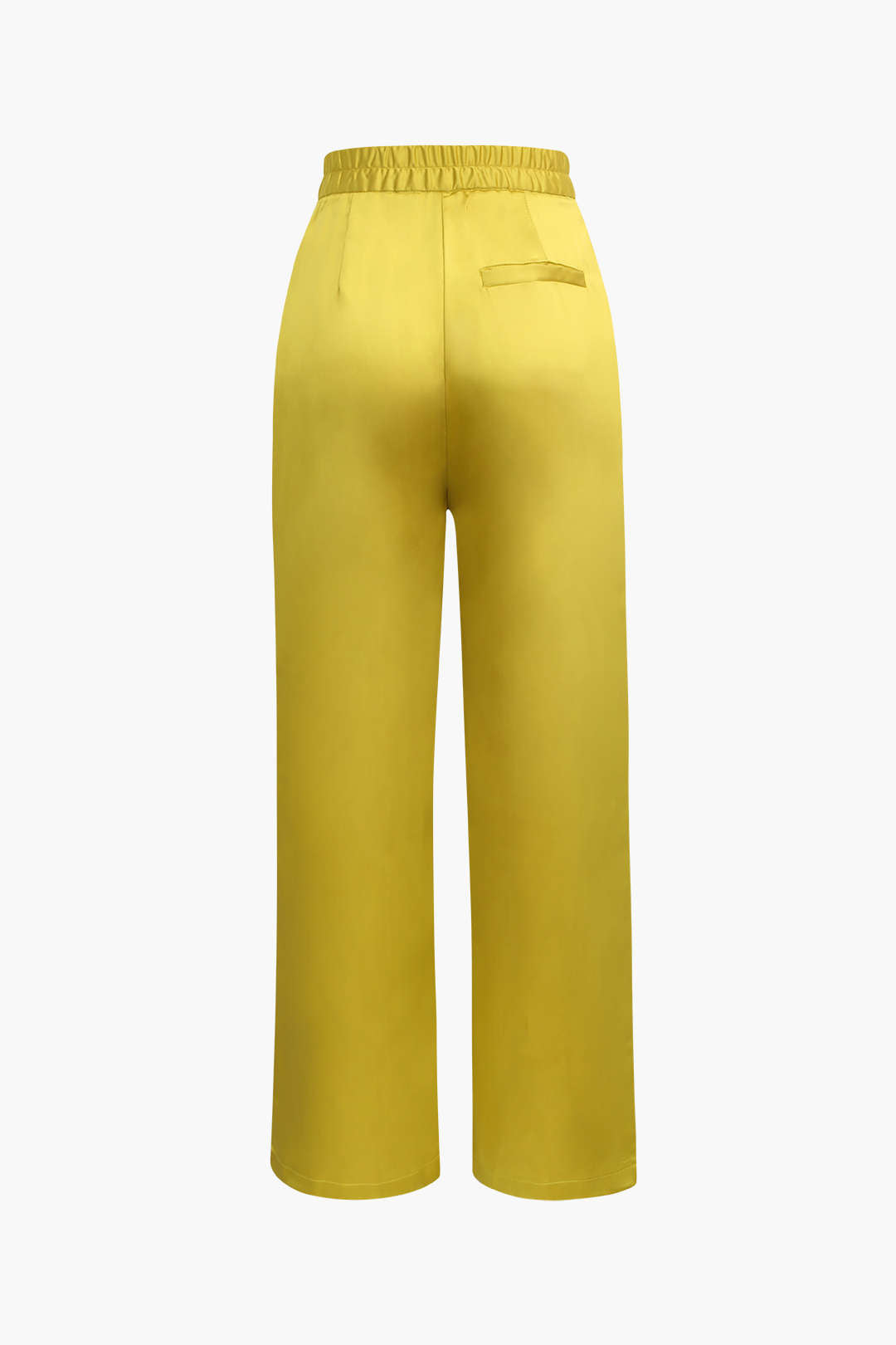 Satin High Waisted Straight Leg Trousers