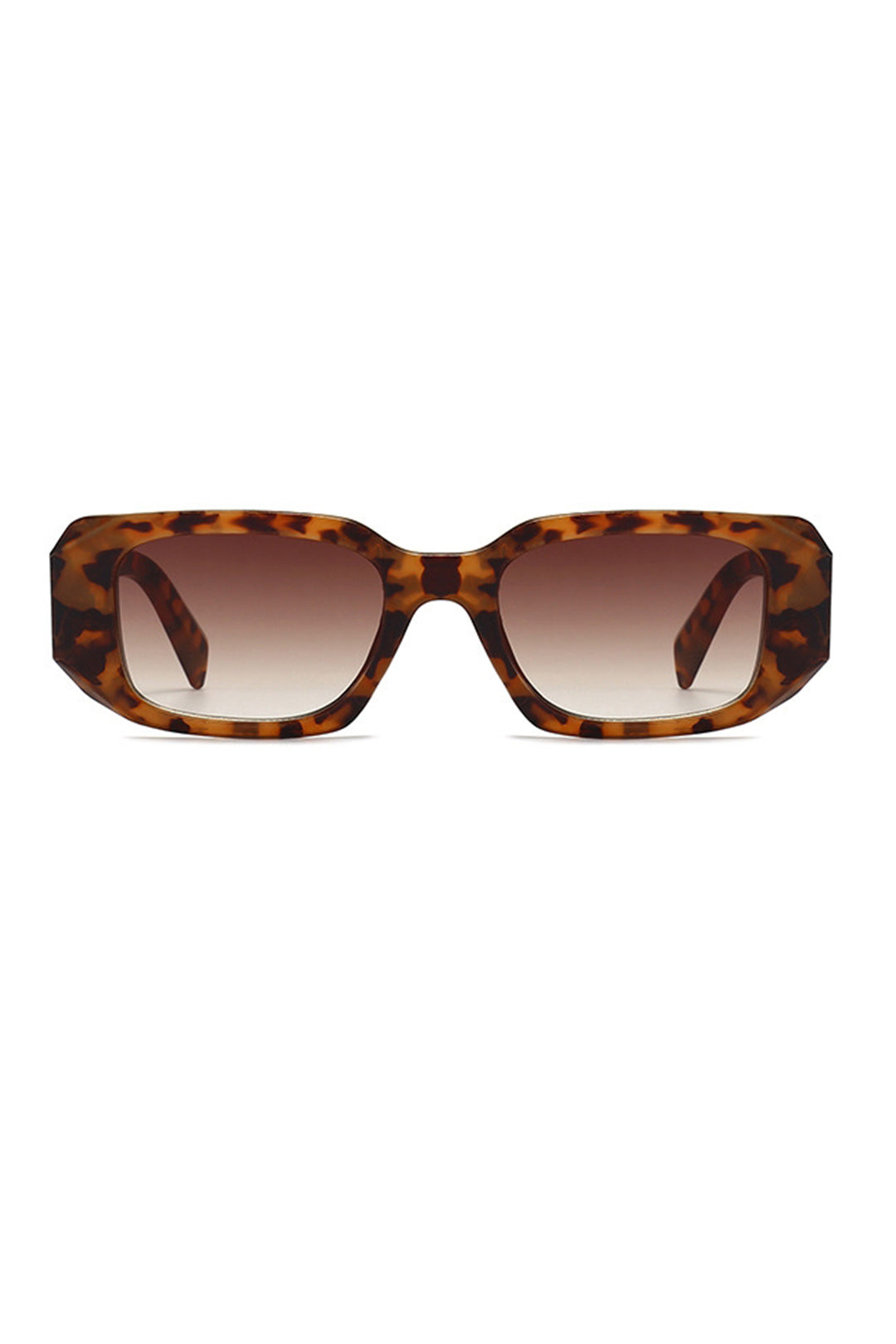 Leopard Print Square Frame Sunglasses