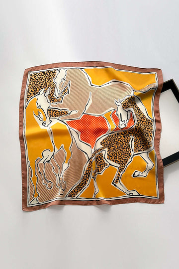 Leopard Print Eclectic Mix Pattern Silk Scarf