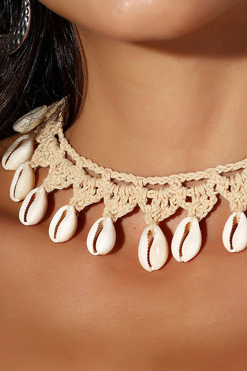 Shell Crochet Choker Necklace