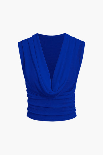 Cowl Neck Sleeveless Top