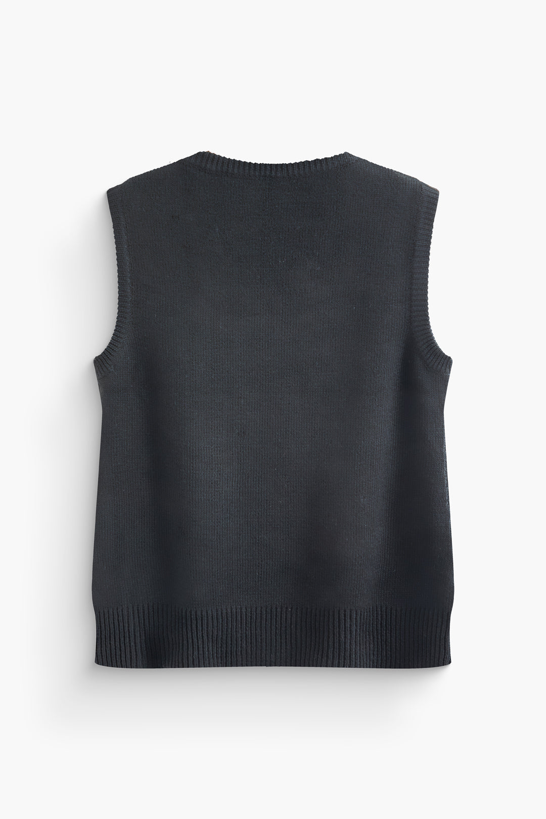 Button Up Patch Pocket Knit Sleeveless Top