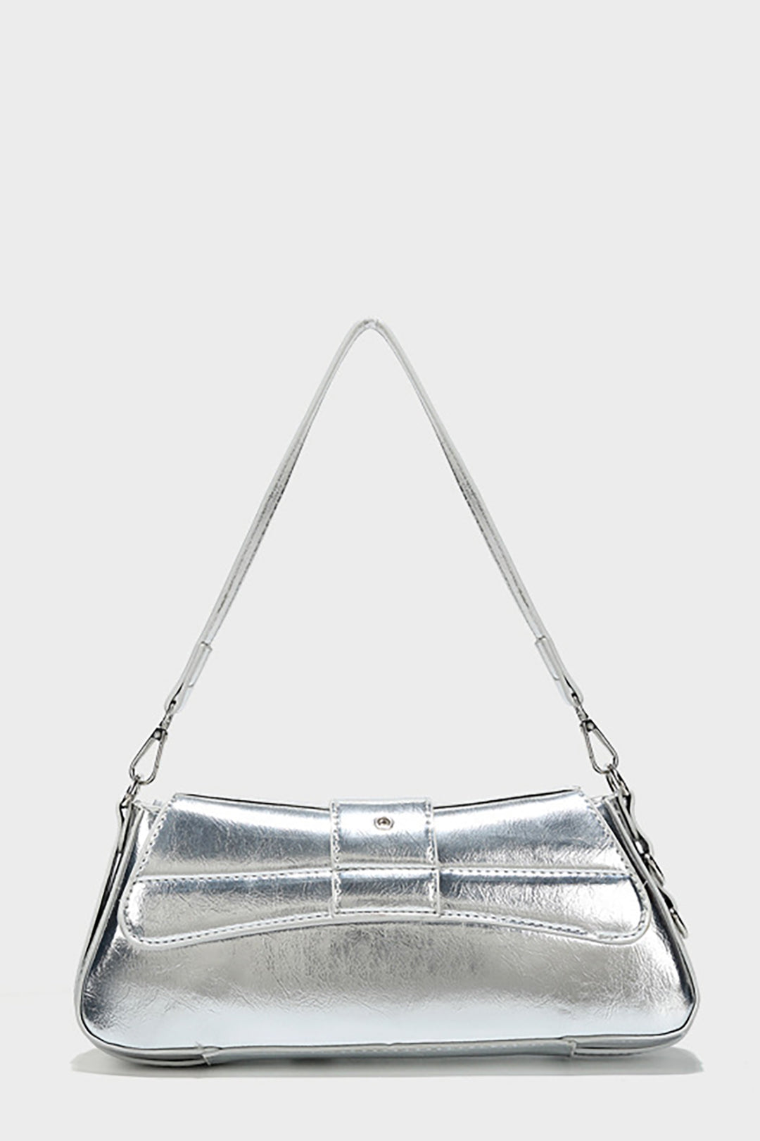 Metallic Buckle Shoulder Bag