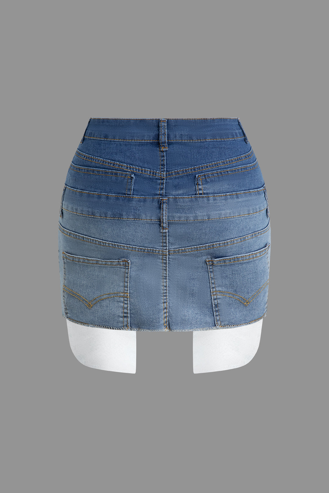 Denim Patchwork Mini Skirt