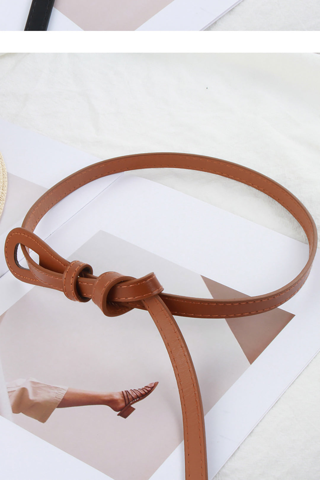 Knot Faux Leather Waist Belt