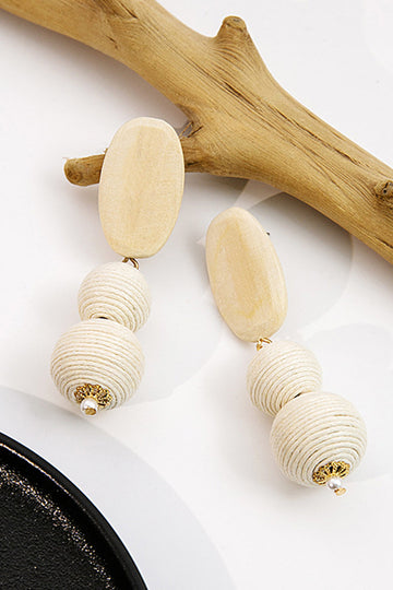 Woven Balls Drop Earrings