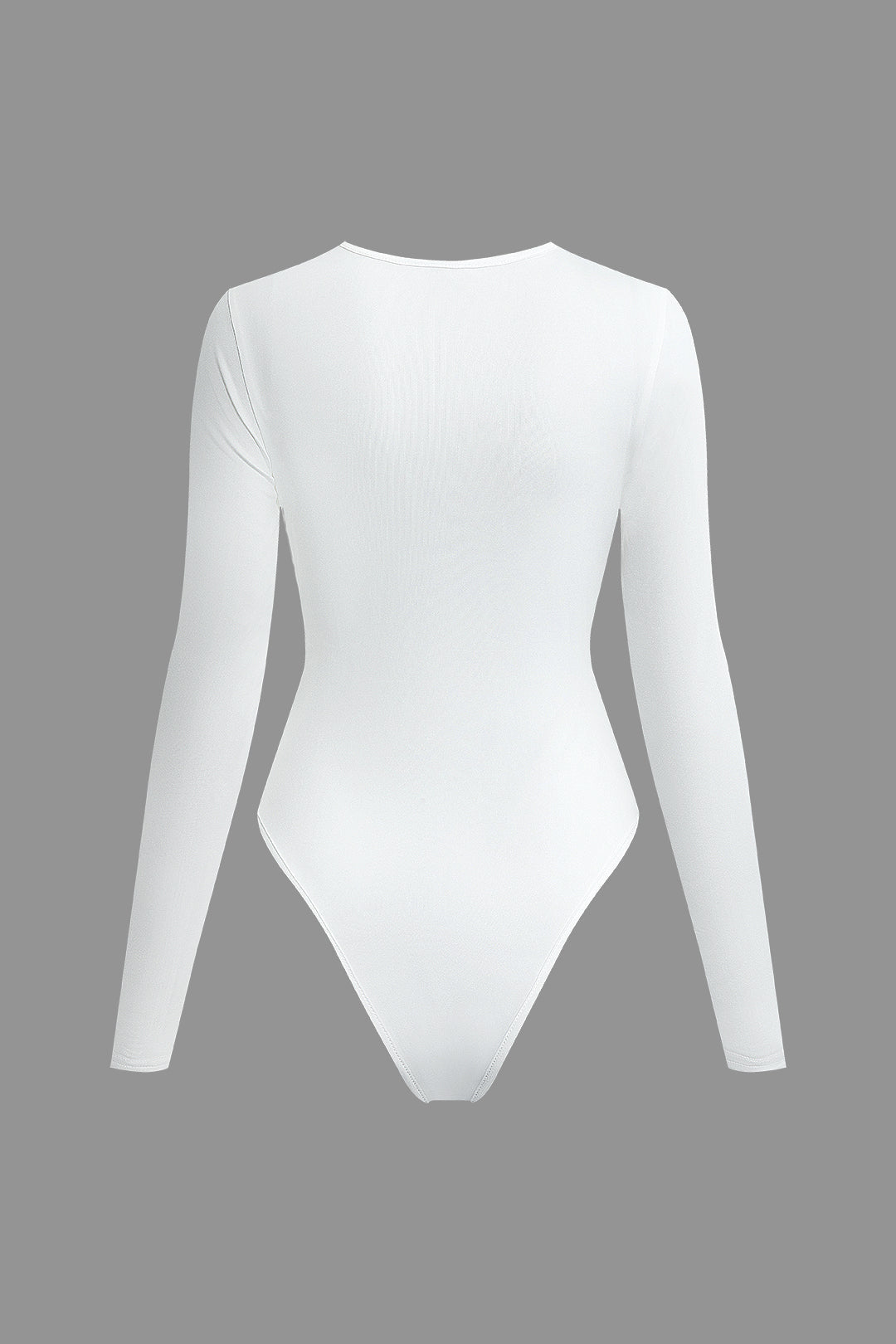 Cross Cut Out V-neck Long Sleeve Bodysuit