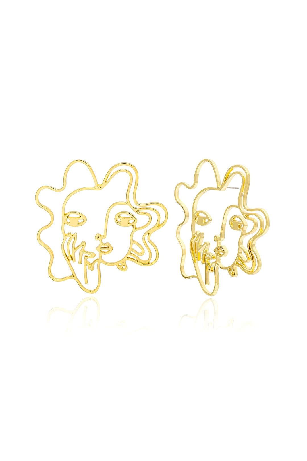 Face Charm Hollow Out Earrings