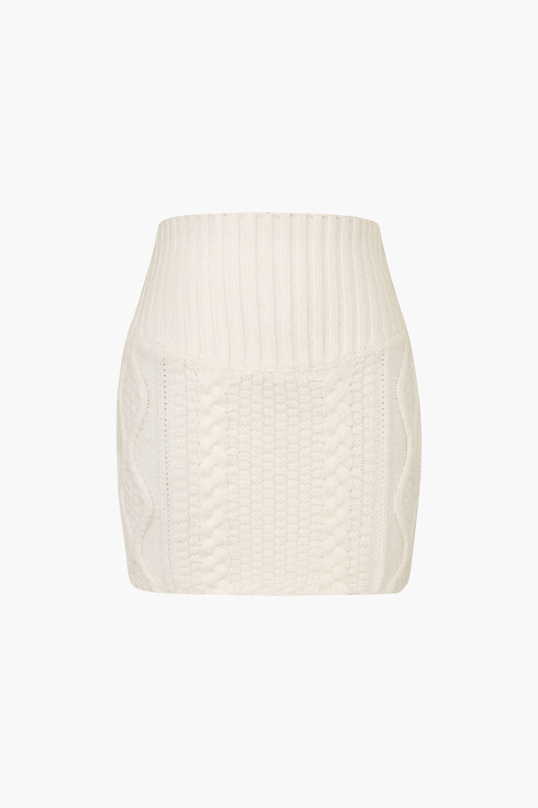 Cable Knit Mini Skirt