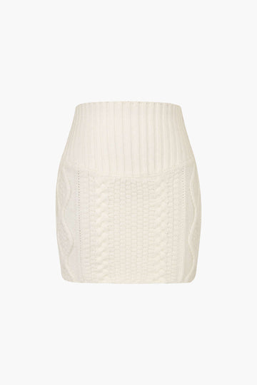 Cable Knit Mini Skirt