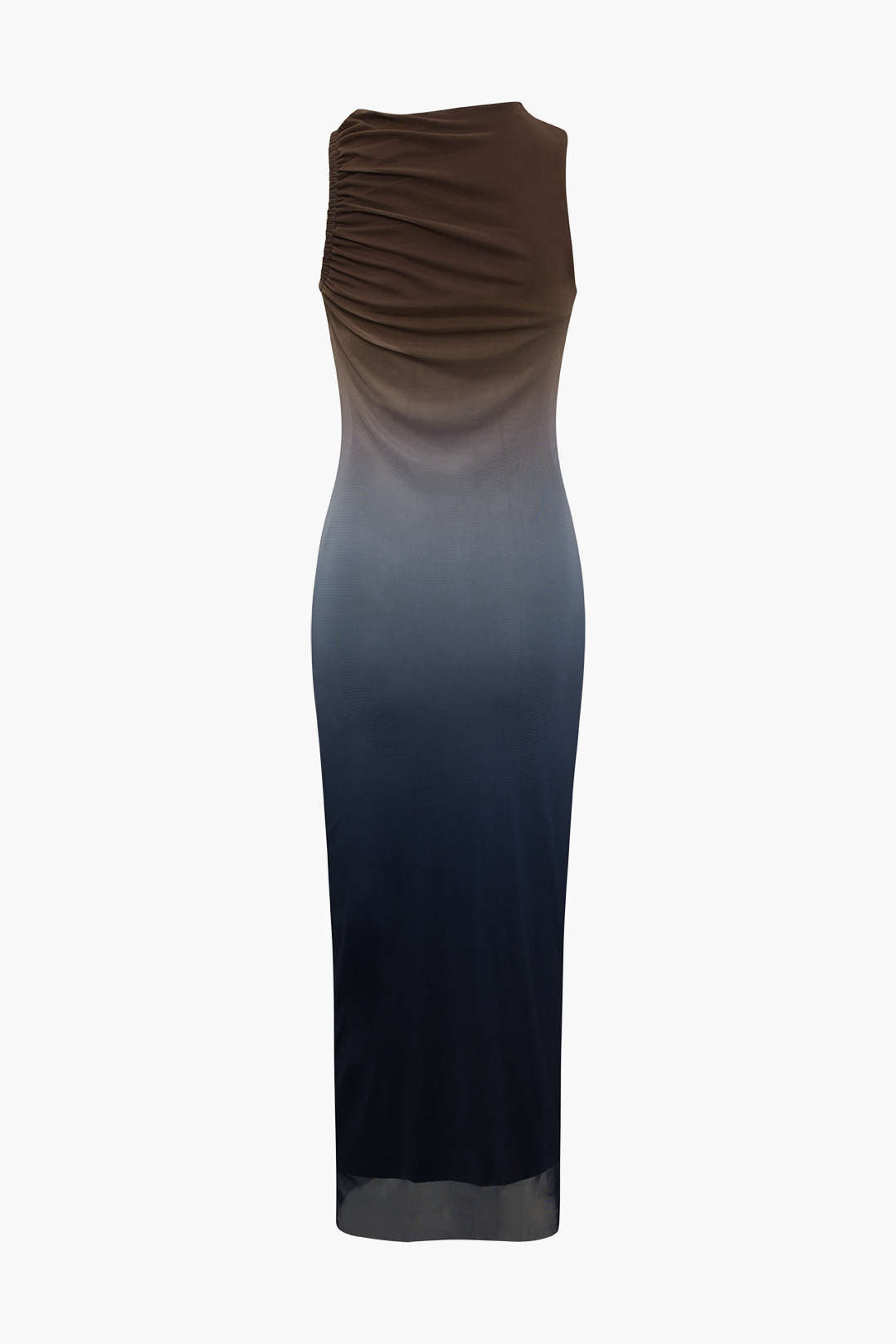 Ombre Mesh Sleeveless Midi Dress