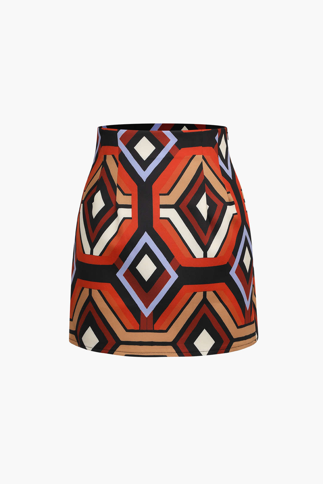 Geometric Pattern Mini Skirt