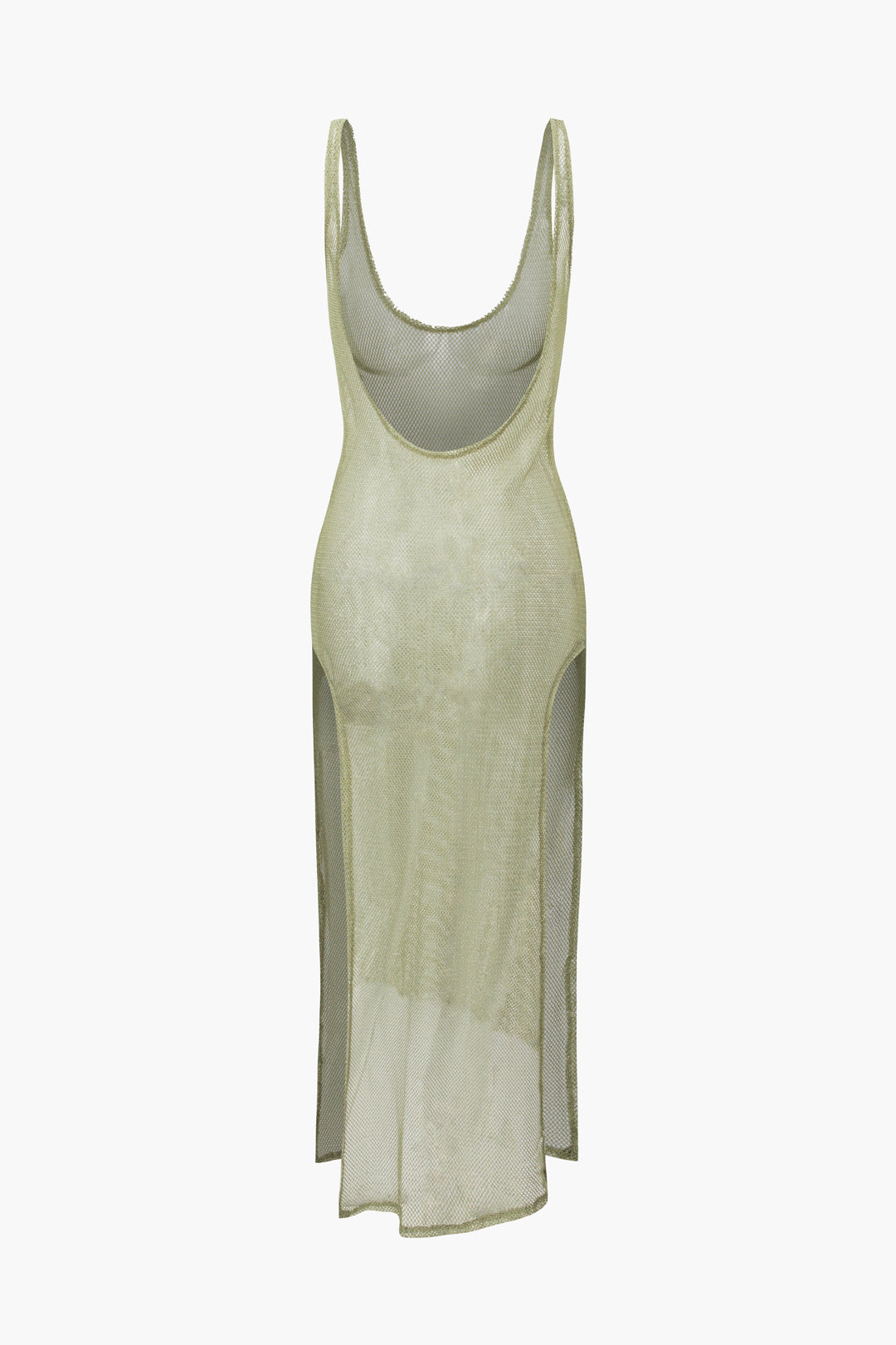 Sheer Mesh Slit Cover-up Dress