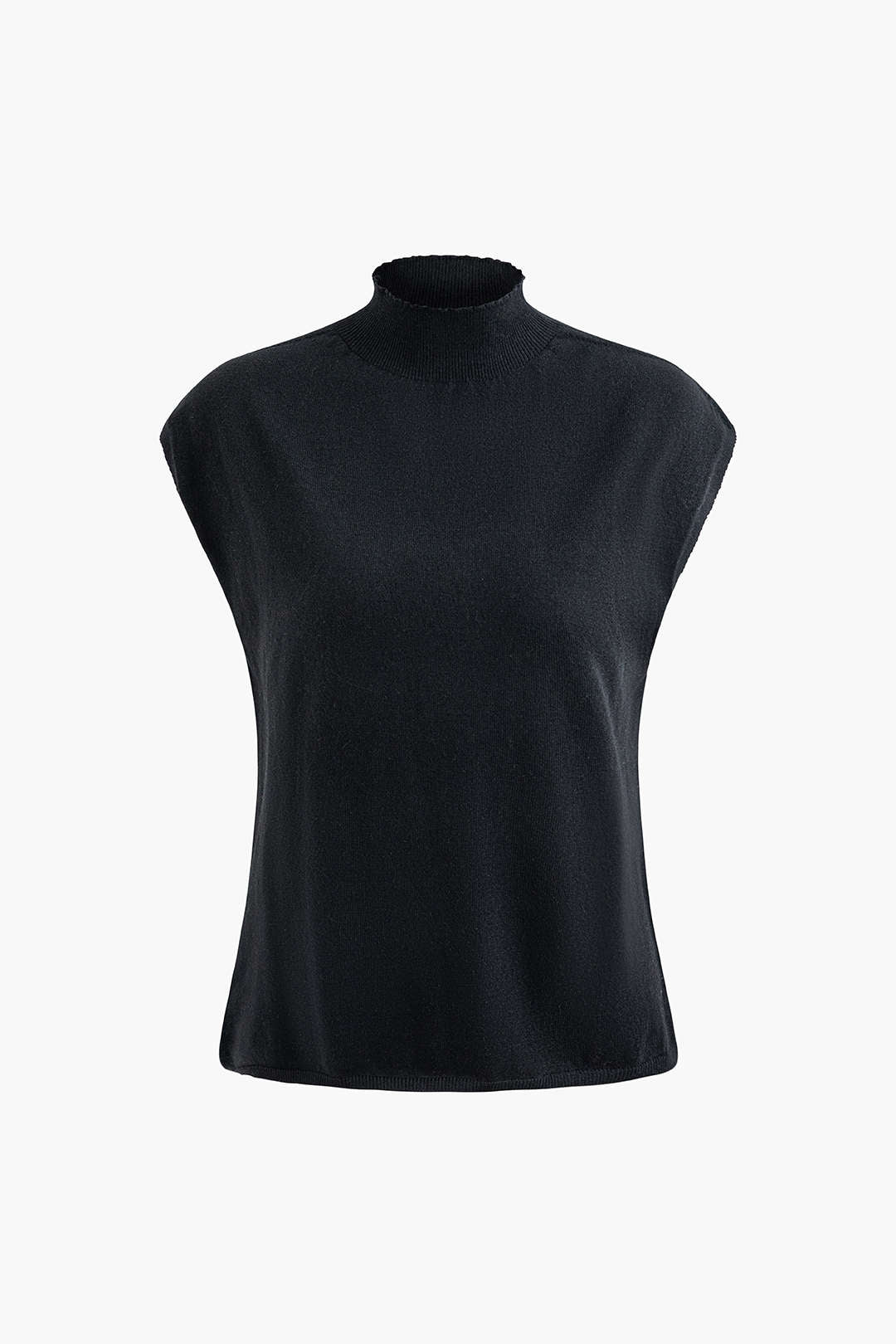 Mock Neck Sleeveless Knit Top