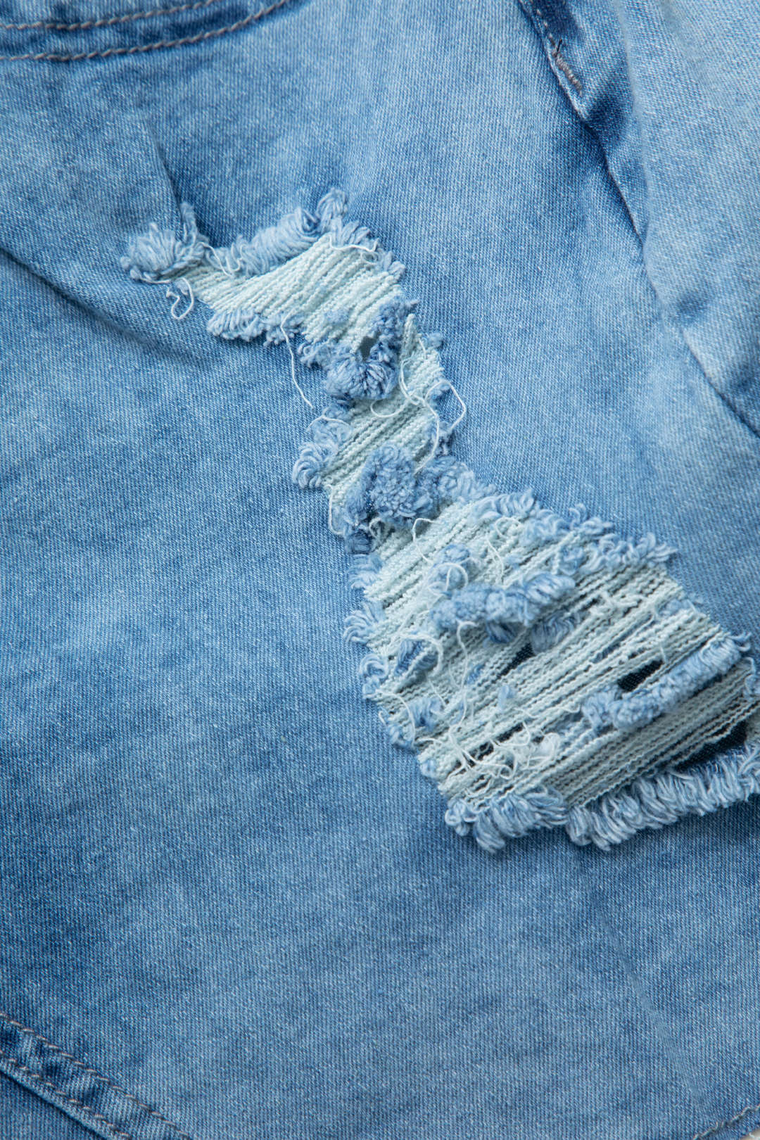 Frayed Denim Mini Skirt