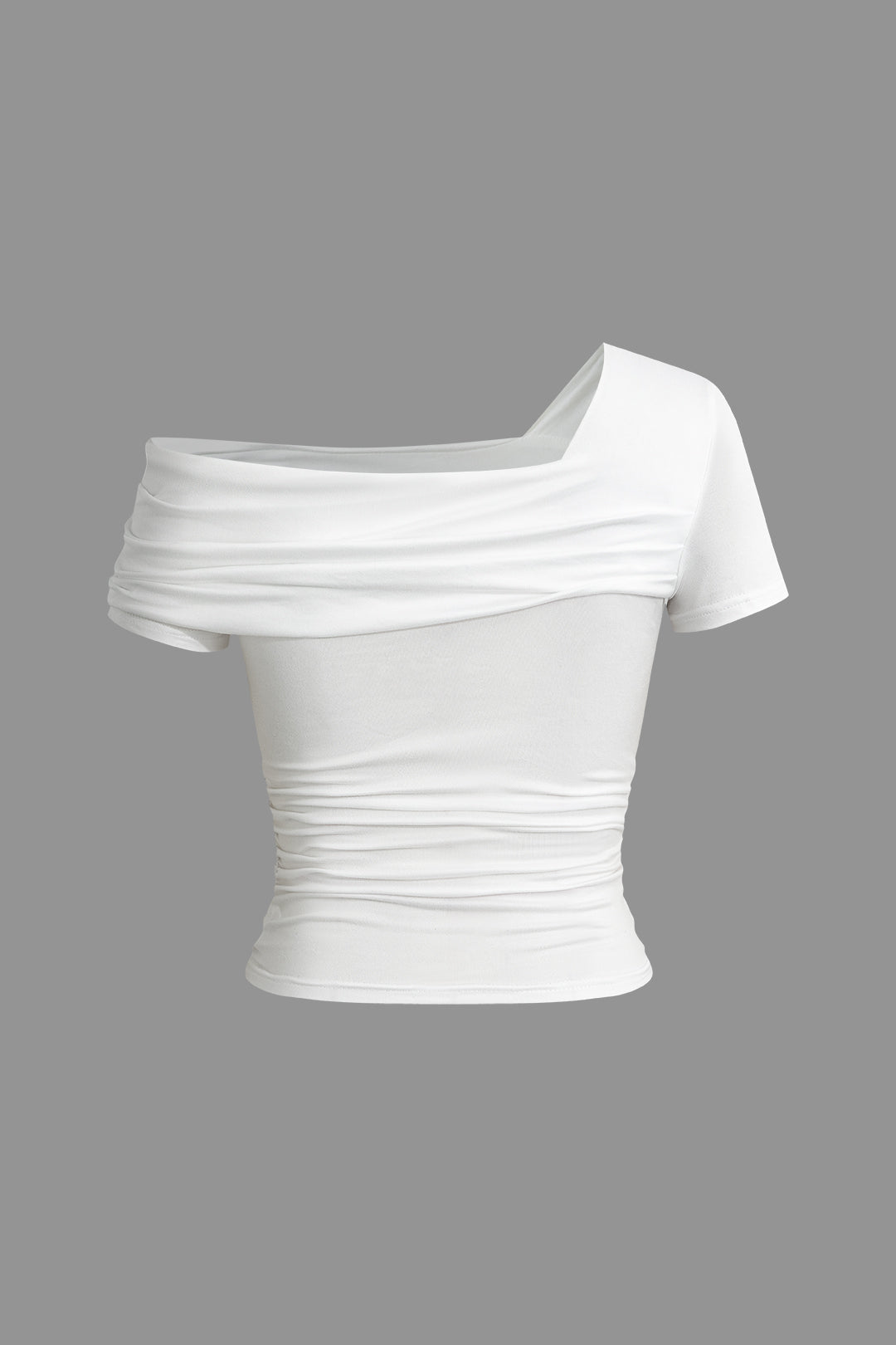 Asymmetrical Ruched T-shirt