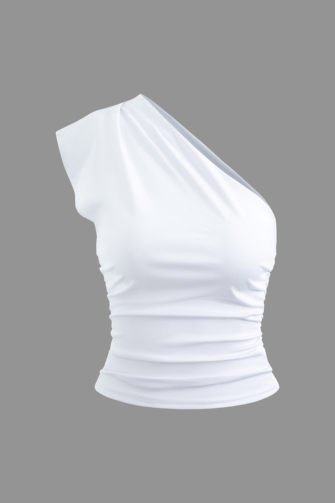 One Shoulder Ruched T-shirt