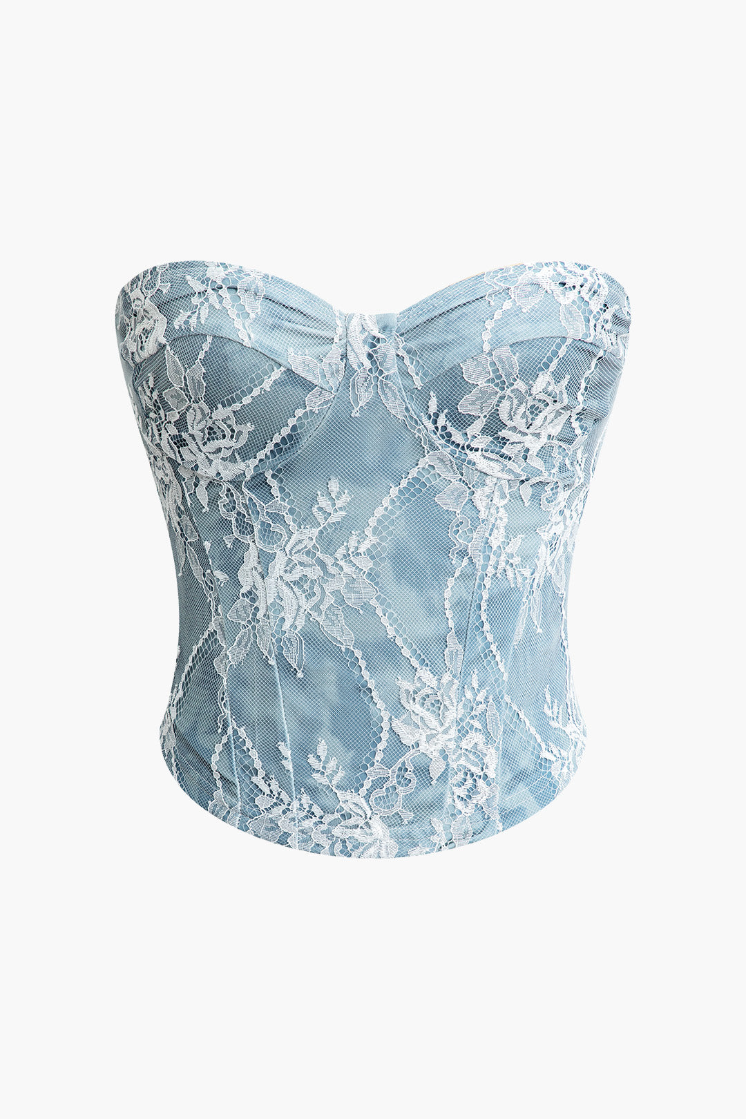 Lace Layer Bustier Tube Top