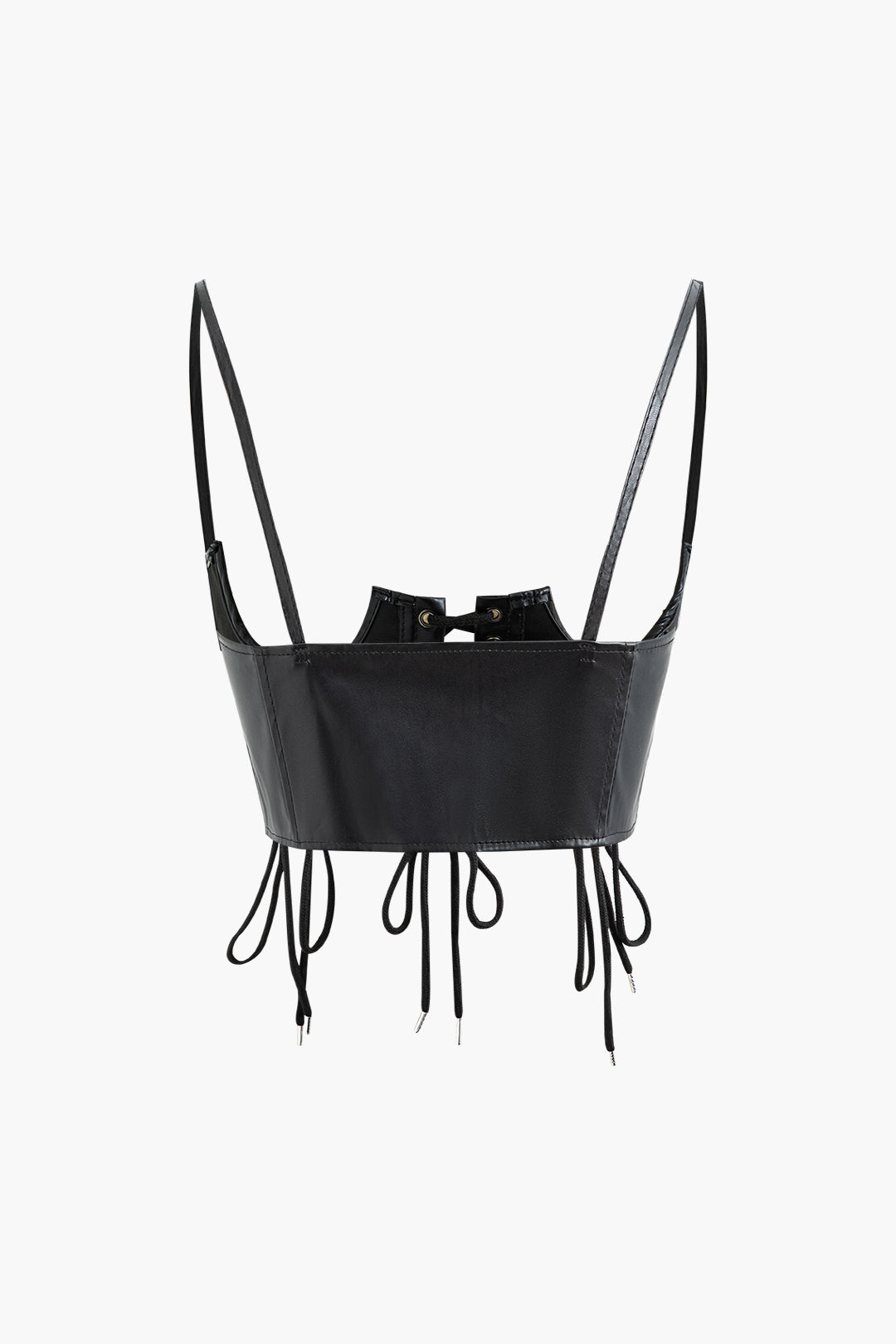 Faux Leather Lace-up Corset Belt