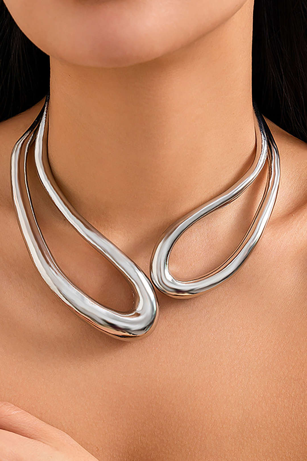 Cut Out Asymmetrical Necklace