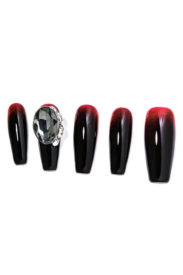 Ombre Coffin Shape Handmade Nail Art