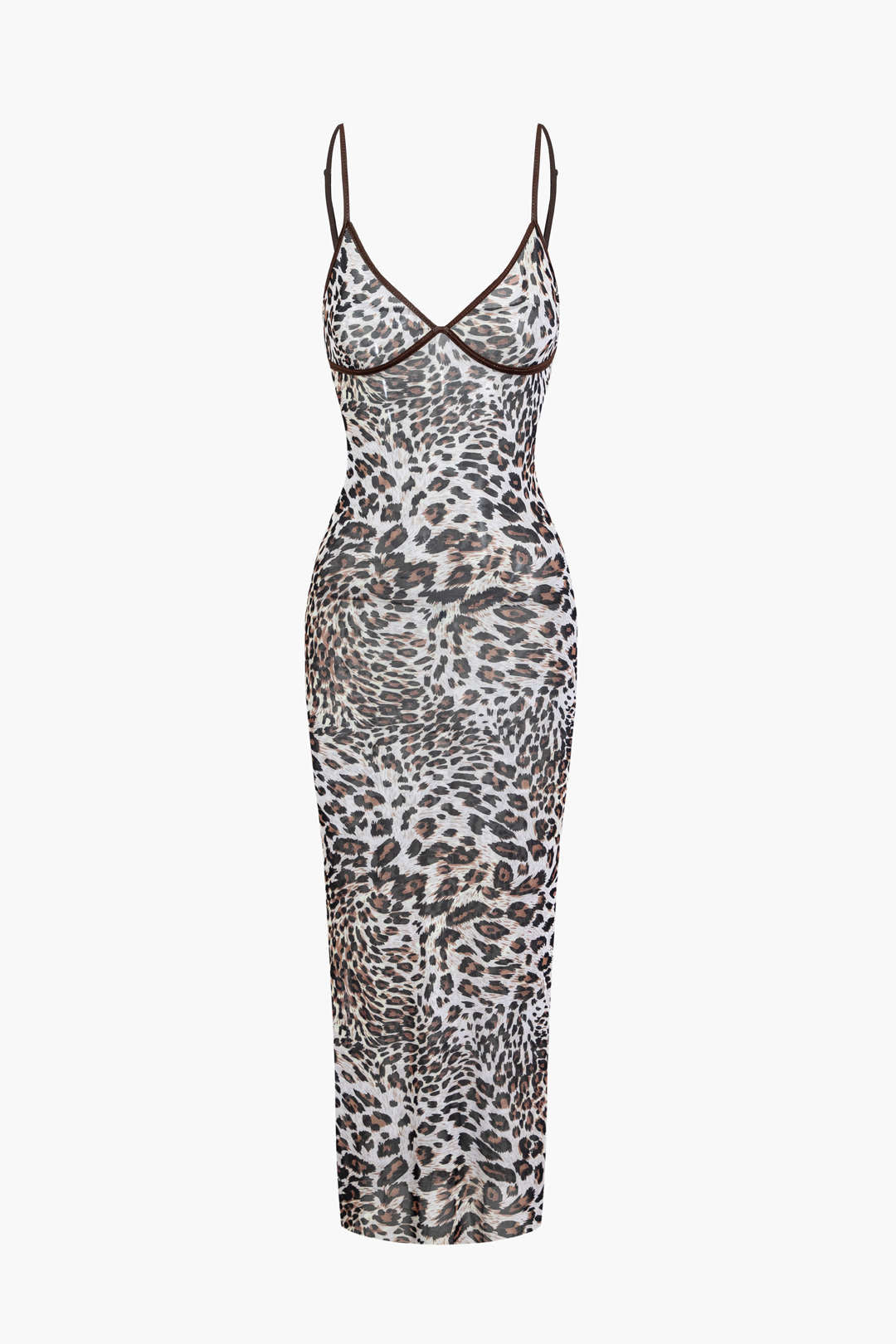 Leopard Print V-neck Slip Dress