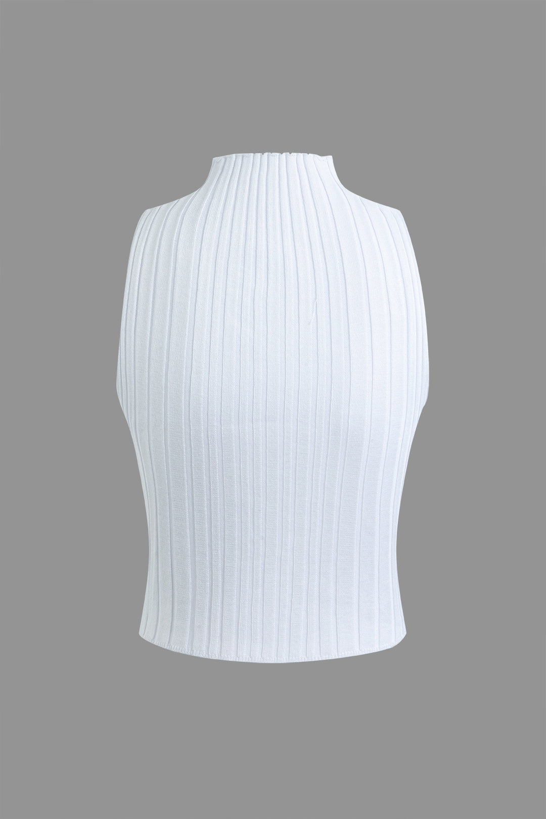 Twist Mock Neck Knit Tank Top