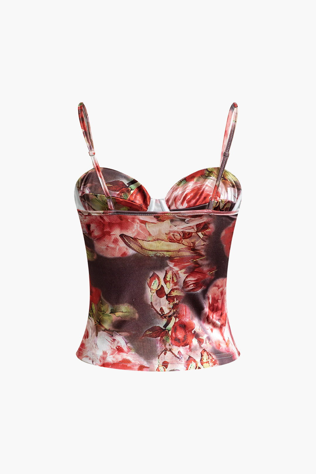 Abstract Print Bustier Cami Top