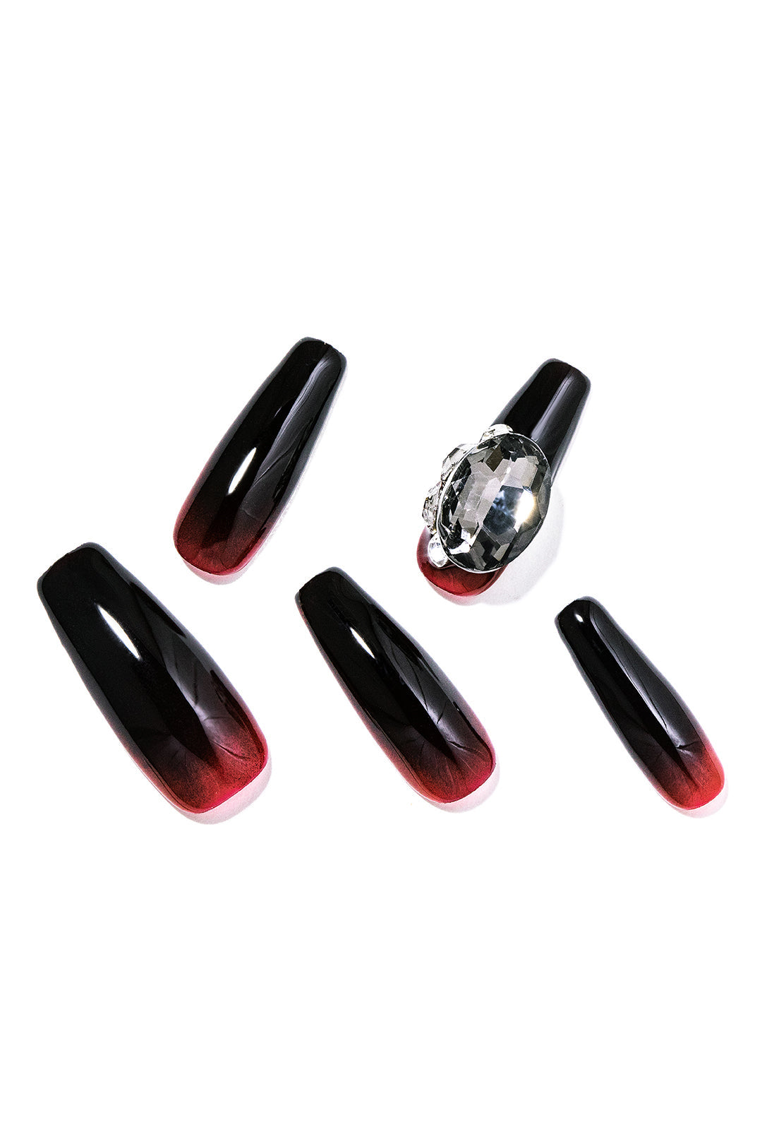 Ombre Coffin Shape Handmade Nail Art