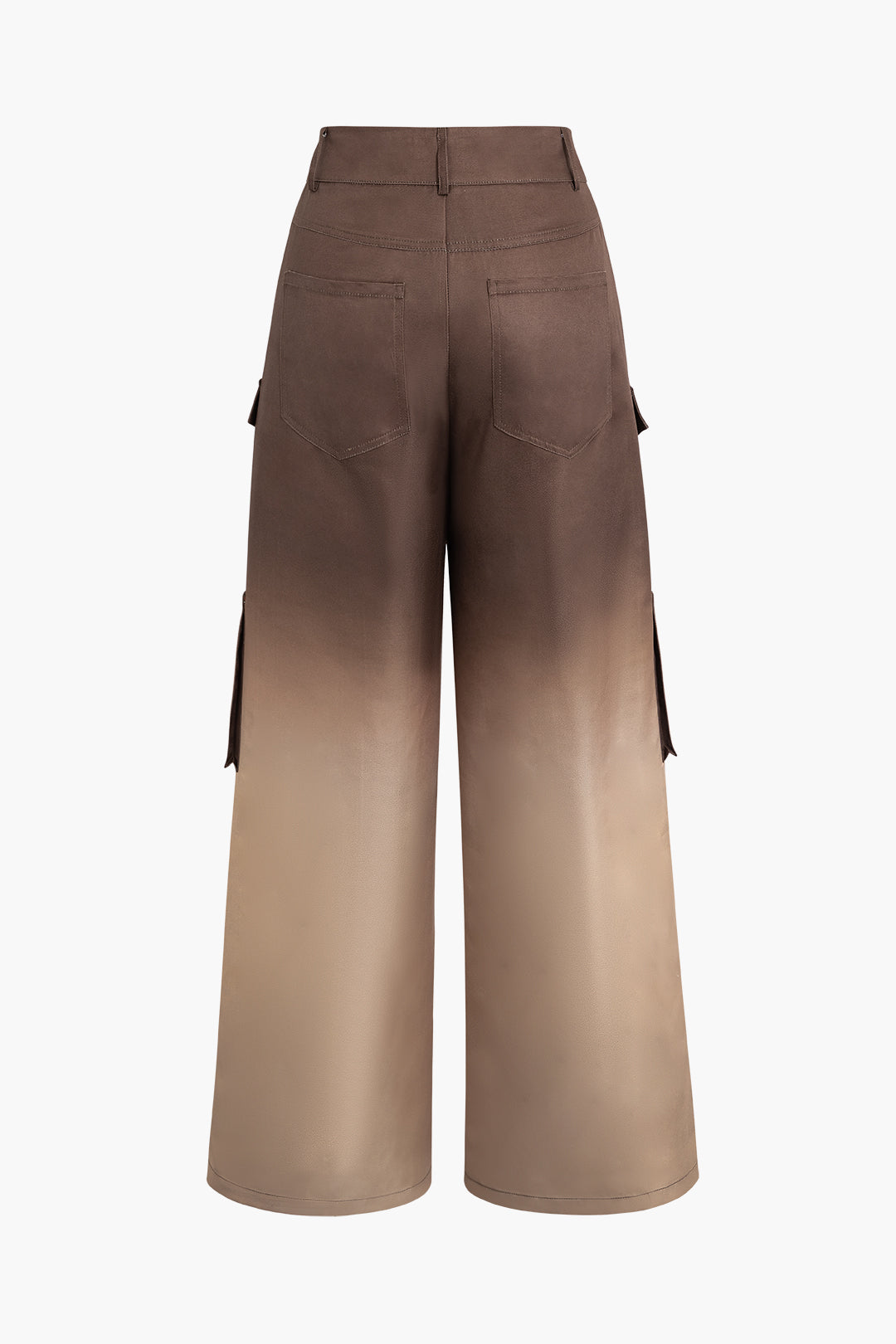 Ombre Flap Pocket Wide Leg Cargo Pants