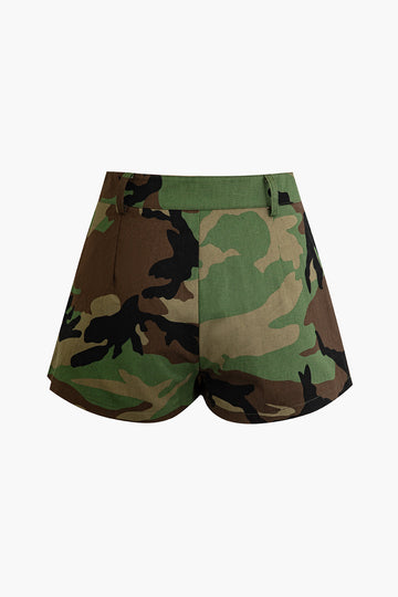 Camo Pleated Skort