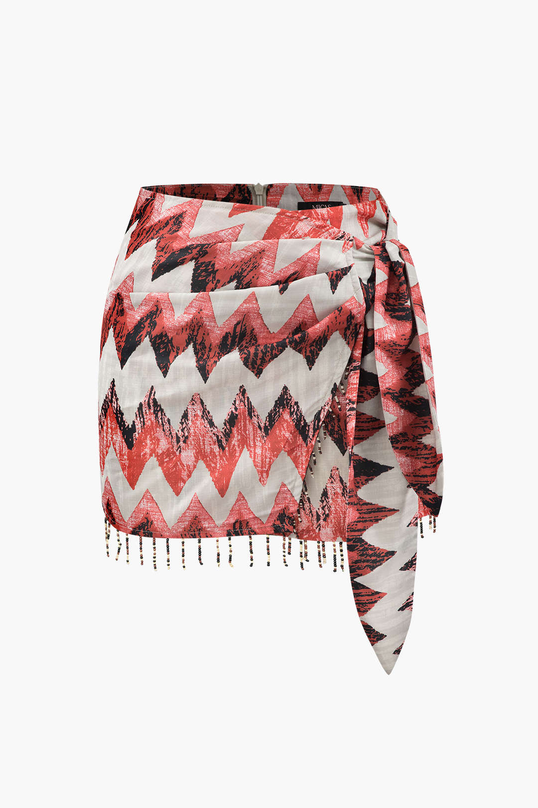 Printed Knot Mini Skirt