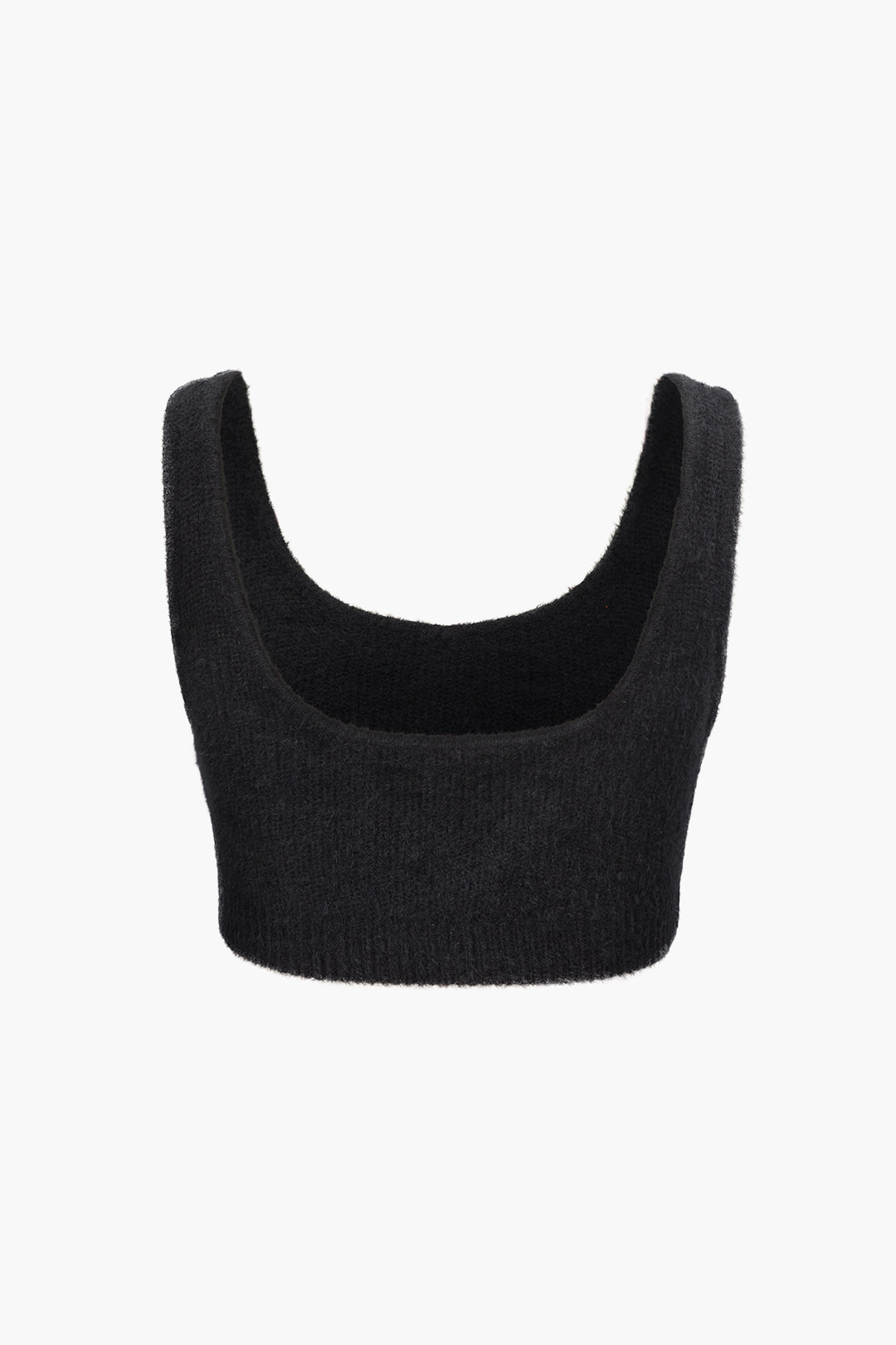 Solid U Neck Knit Tank Top