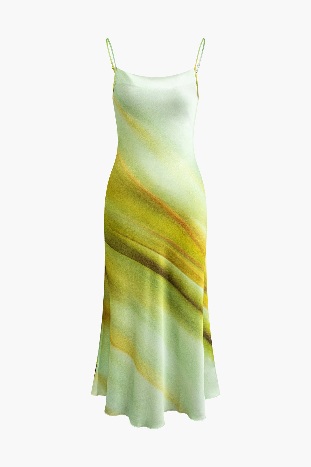 Ombre Ruched Slip Midi Dress