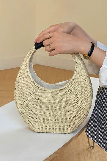 Round Braided Tote Bag