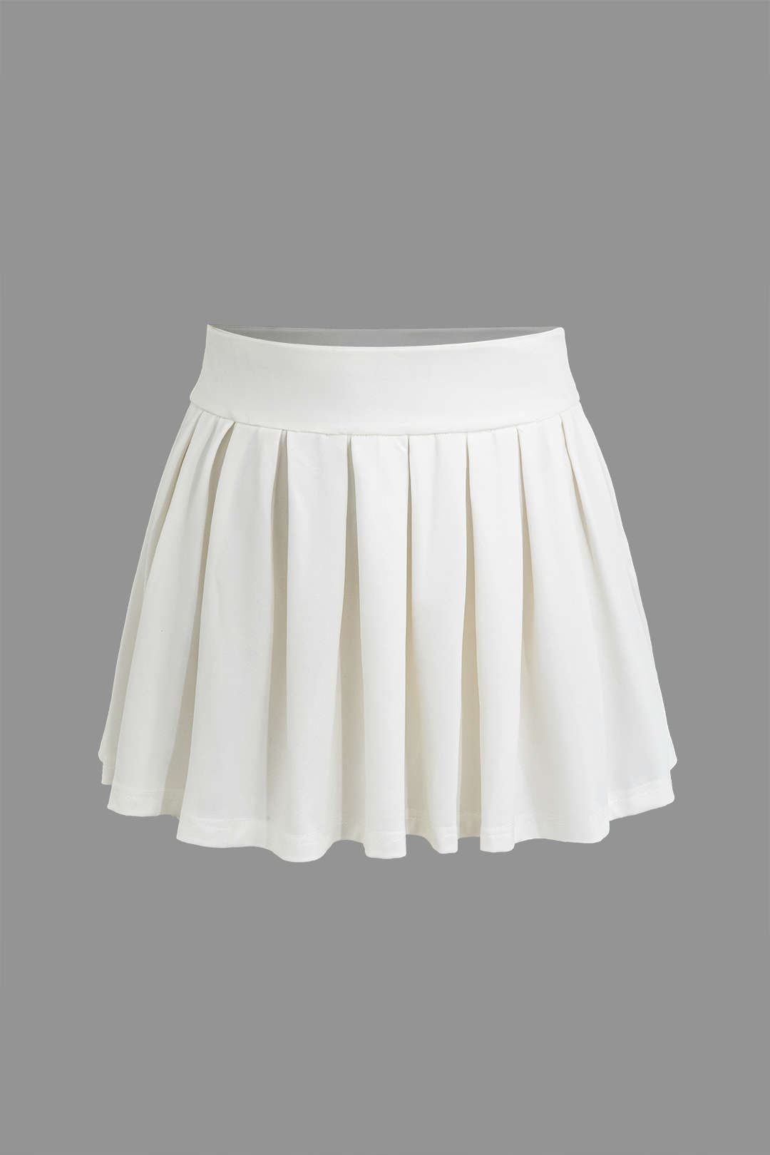 Notched Lapel Vest And Pleated Mini Skirt Set