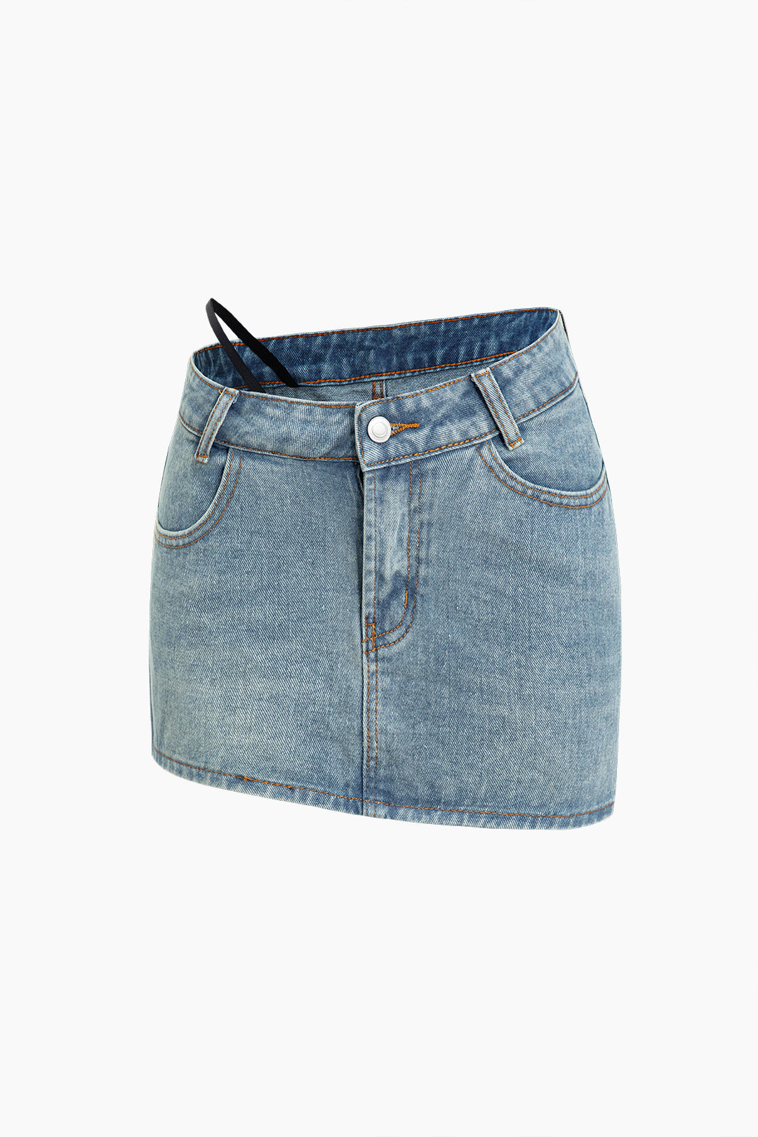 Asymmetrical Denim Skirt